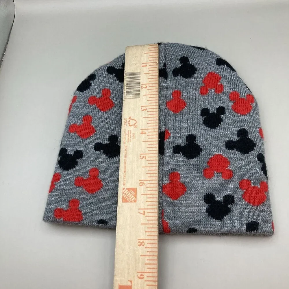 Disney Mickey Mouse Red & Black Kids Beanie Hat Size OS